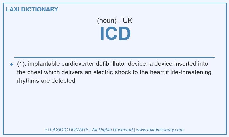 Definition ICD in British English