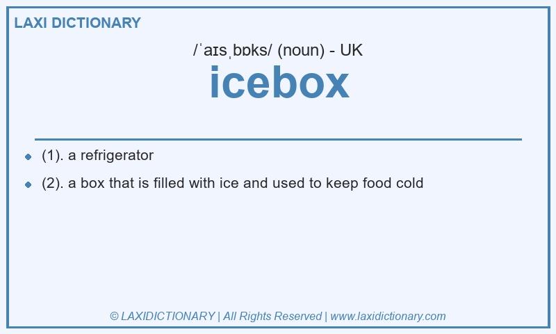 Definition icebox in British English