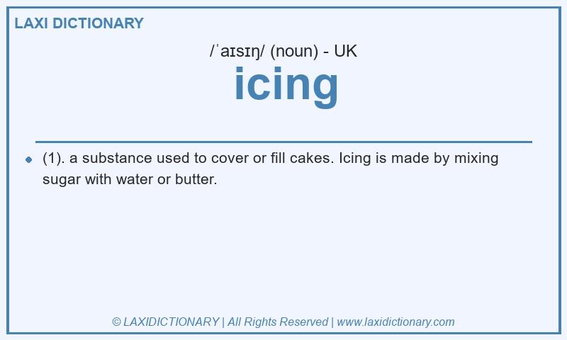 Definition icing in British English
