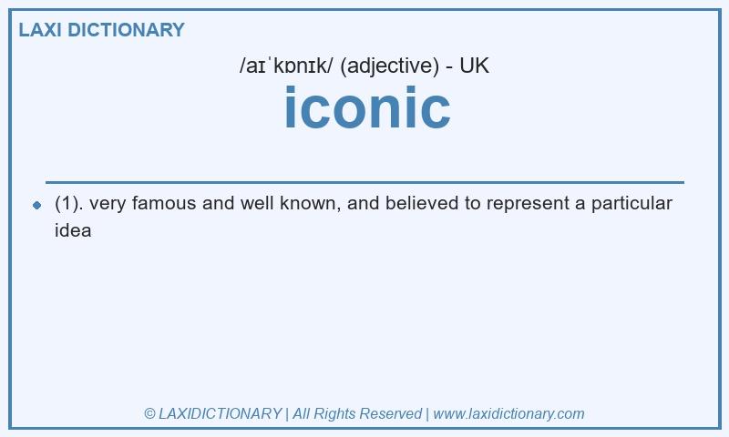 Definition iconic in British English