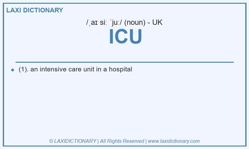Definition ICU in British English