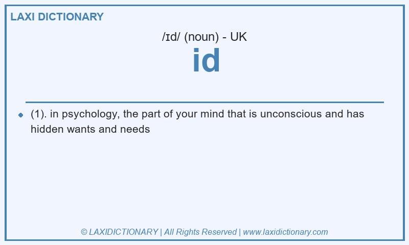 Definition id in British English