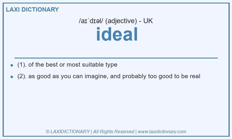 Definition ideal in British English