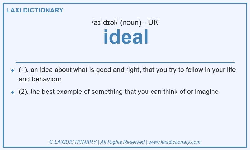 Definition ideal in British English