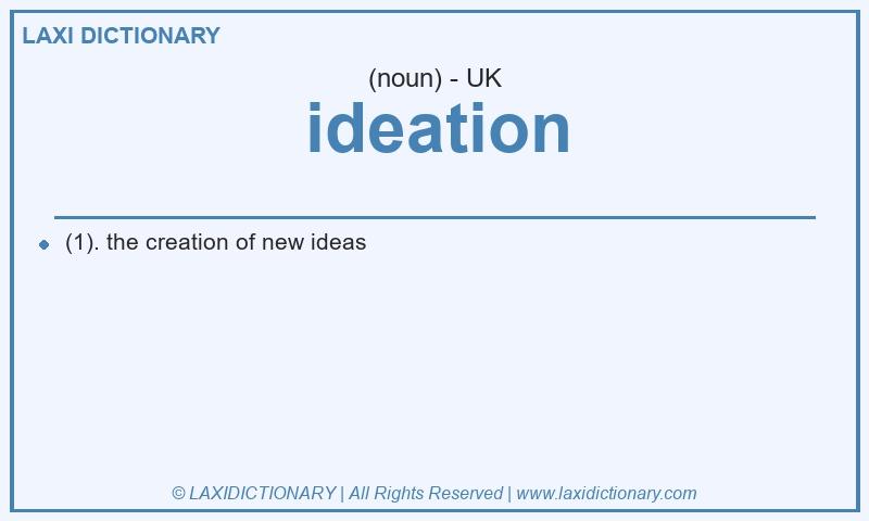 Definition ideation in British English
