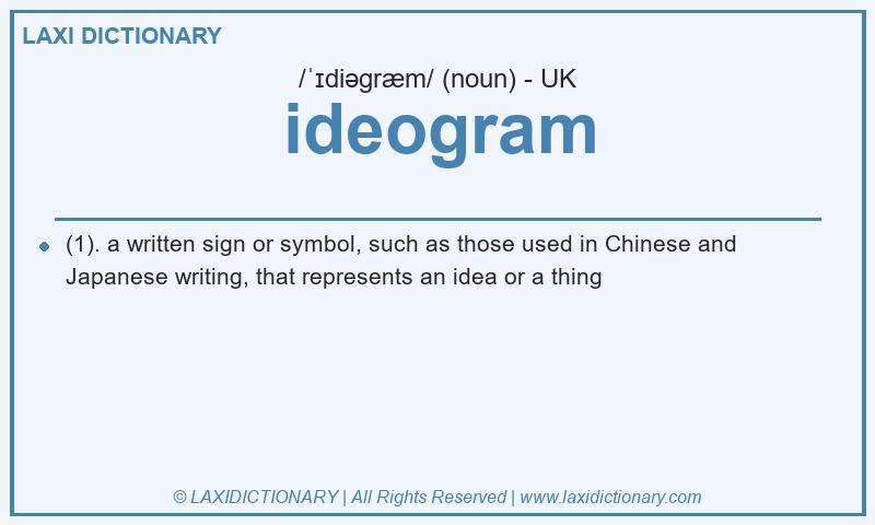 Definition ideogram in British English