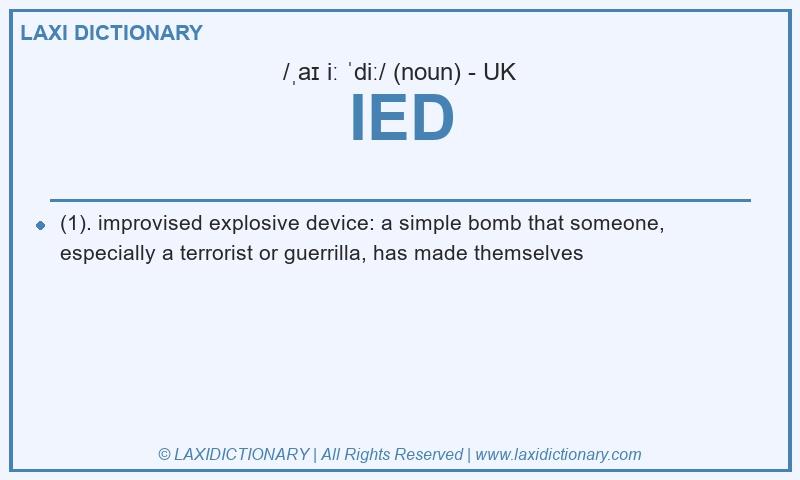 Definition IED in British English