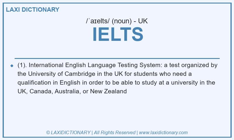 Definition IELTS in British English