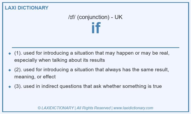 Definition if in British English