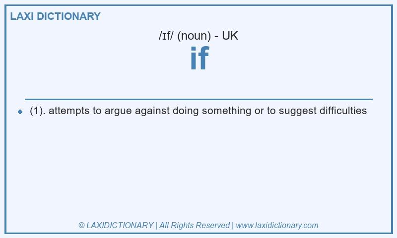 Definition if in British English