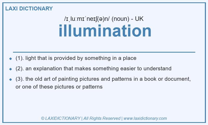 Definition illumination in British English