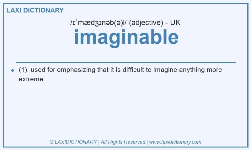 Definition imaginable in British English