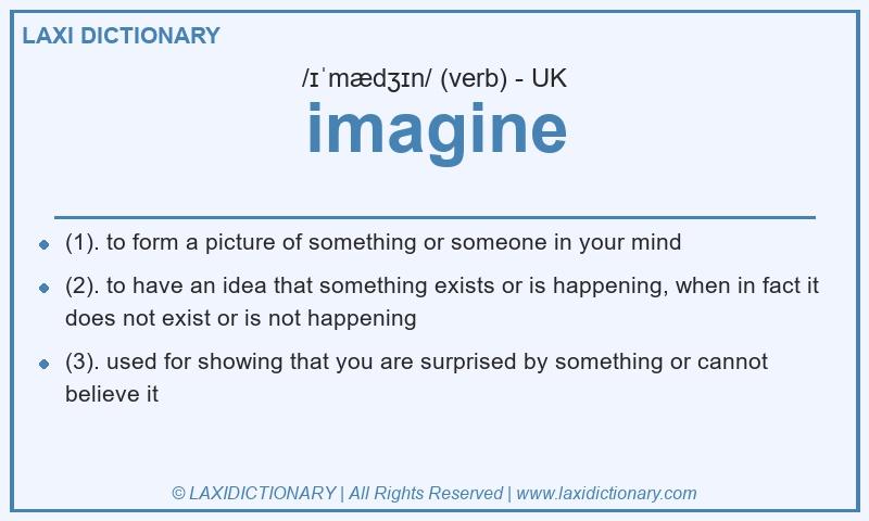 Definition imagine in British English