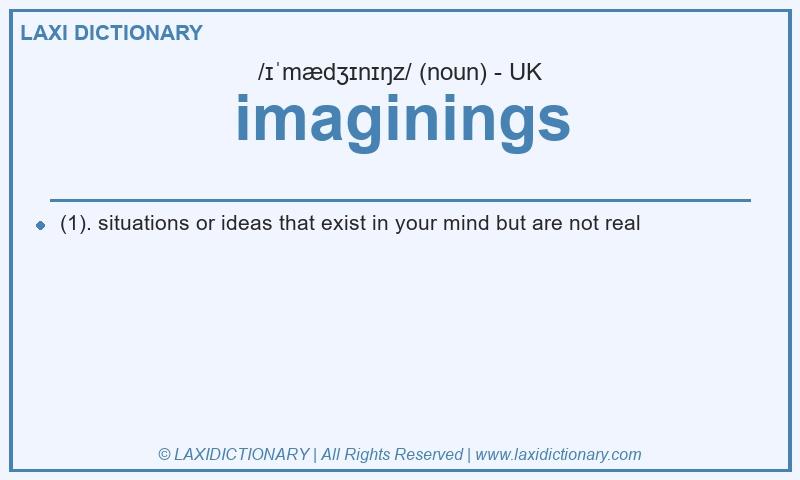 Definition imaginings in British English