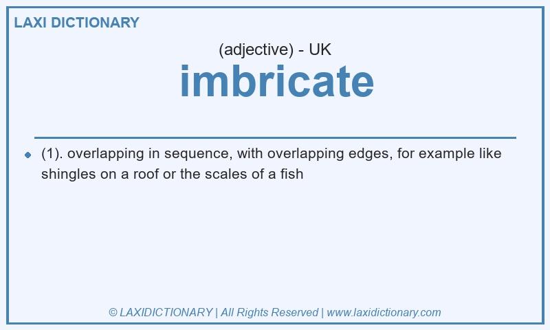 Definition imbricate in British English