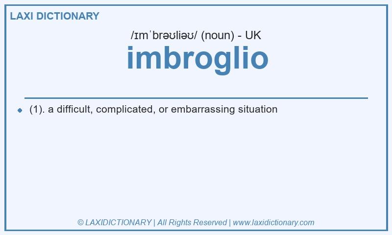 Definition imbroglio in British English