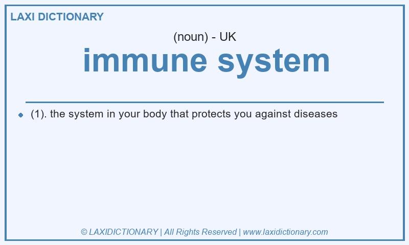 Definition immune system in British English