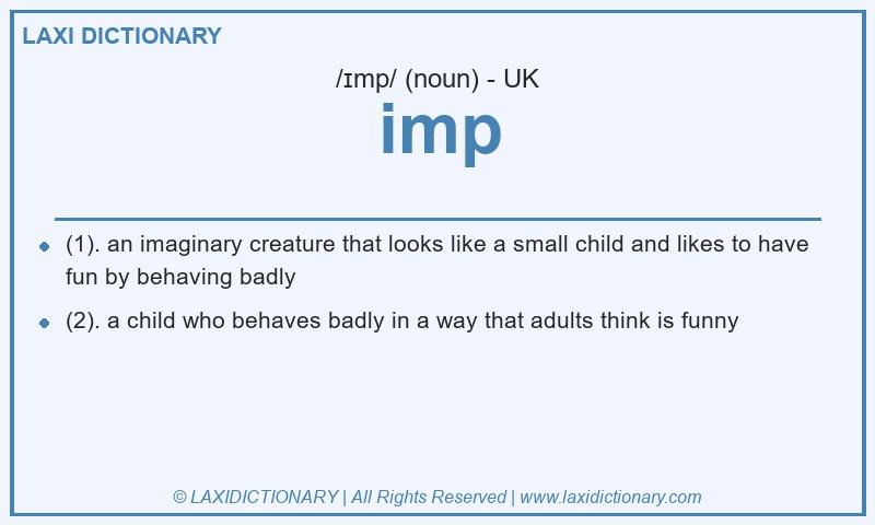 Definition imp in British English