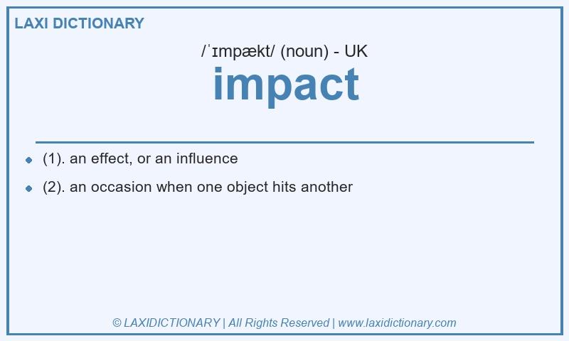 Definition impact in British English