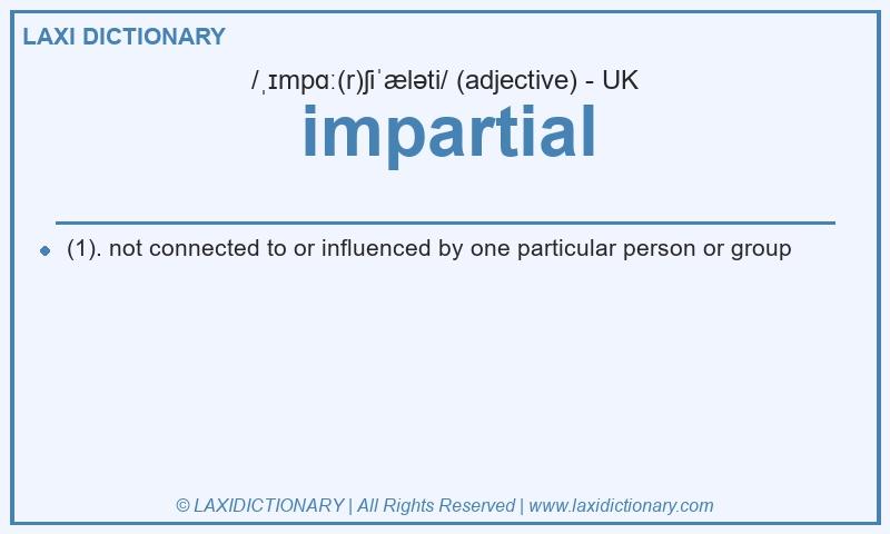 Definition impartial in British English