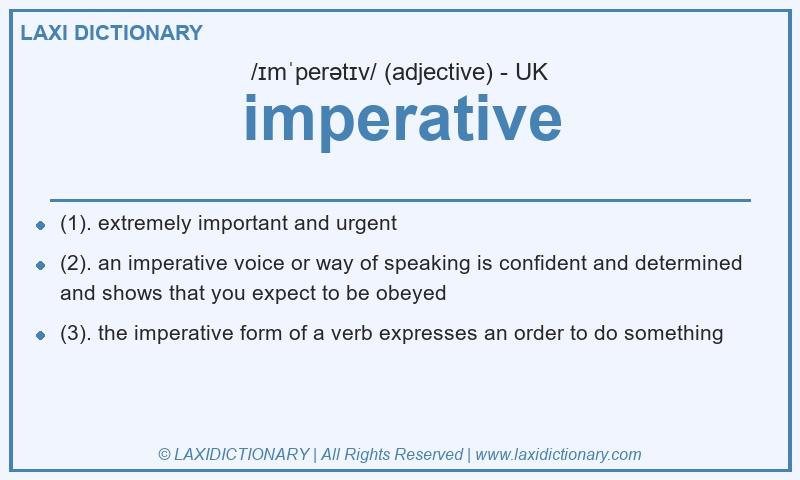 Definition imperative in British English
