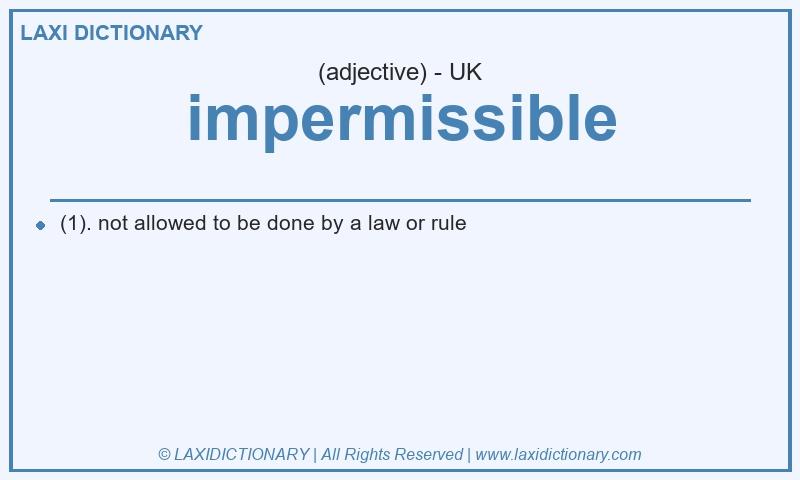 Definition impermissible in British English