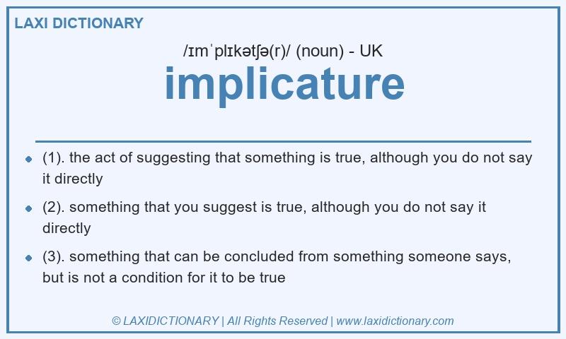 Definition implicature in British English