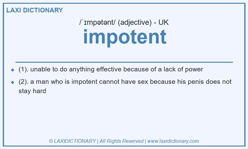 Definition impotent in British English