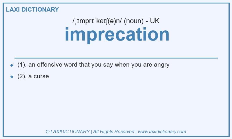 Definition imprecation in British English