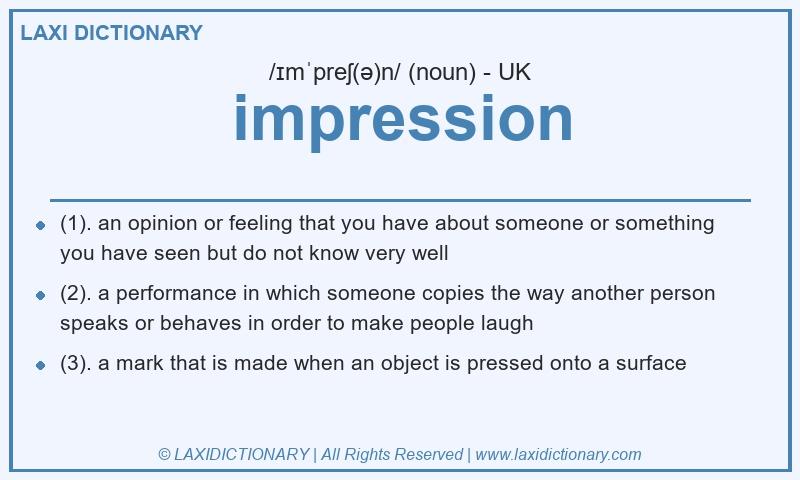 Definition impression in British English