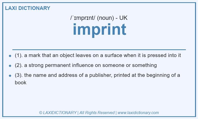 Definition imprint in British English
