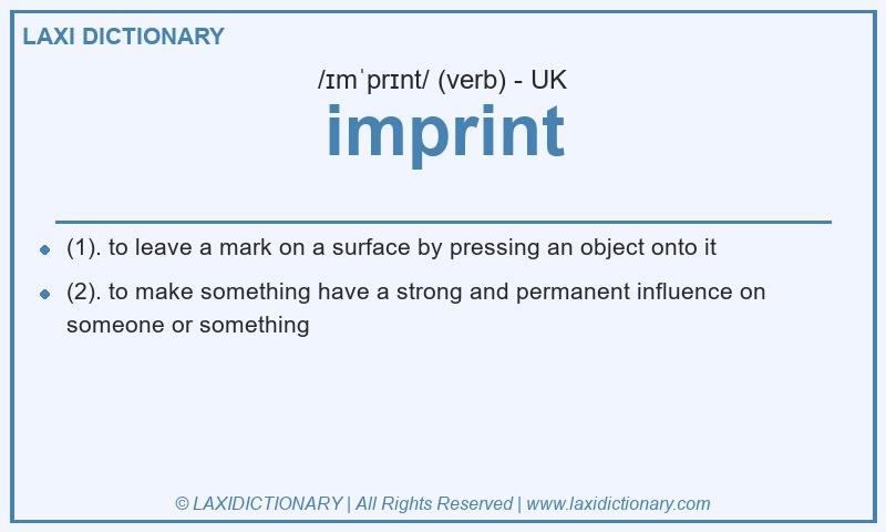 Definition imprint in British English