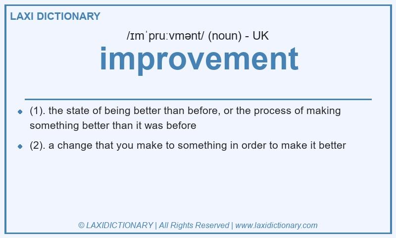 Definition improvement in British English
