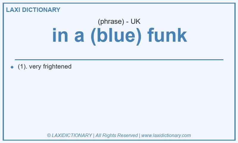 Definition in a (blue) funk in British English
