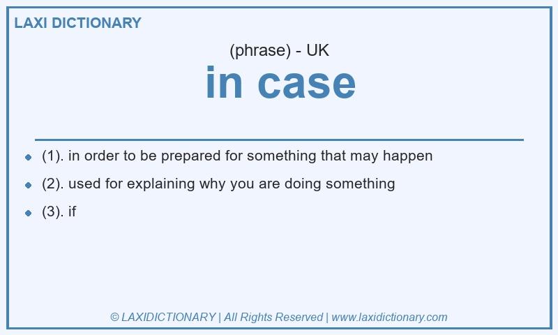 Definition in case in British English