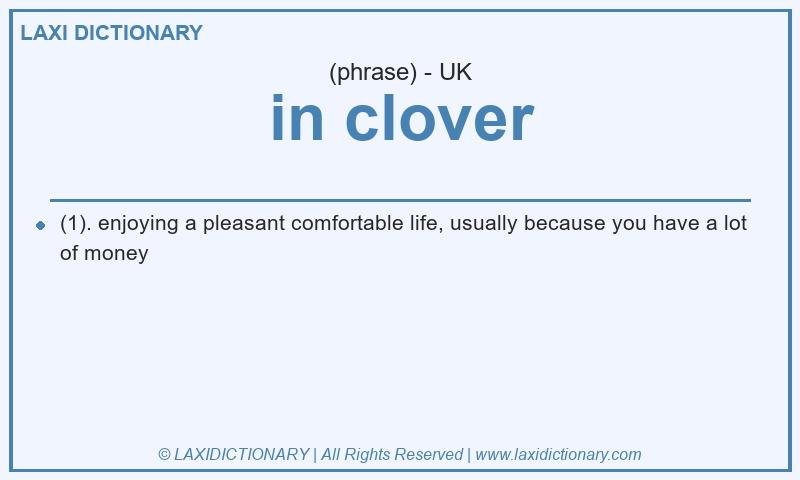 Definition in clover in British English