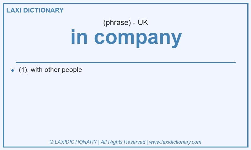 Definition in company in British English