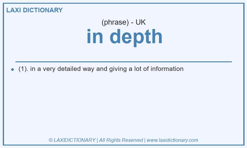 Definition in depth in British English