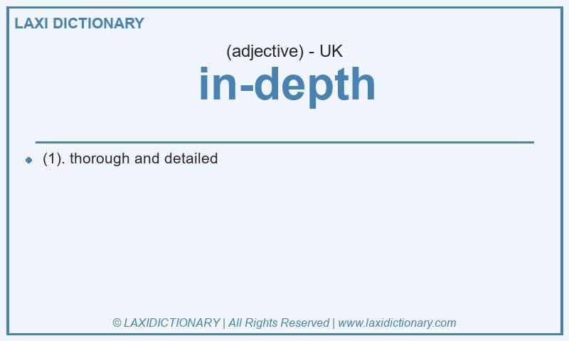 Definition in-depth in British English