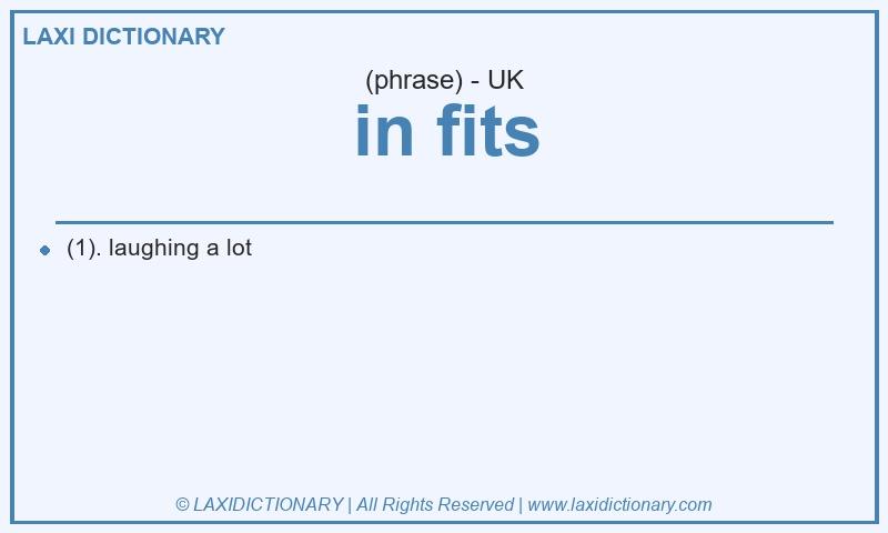 Definition in fits in British English