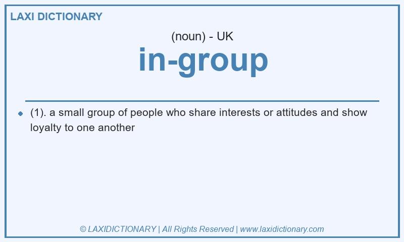 Definition in-group in British English