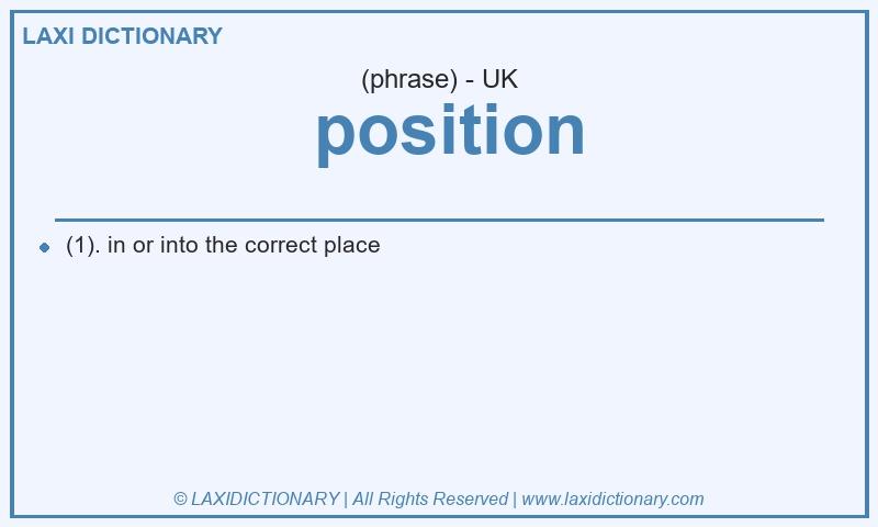 Definition  position in British English