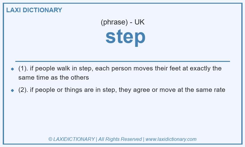 Definition step in British English