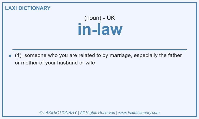 Definition in-law in British English