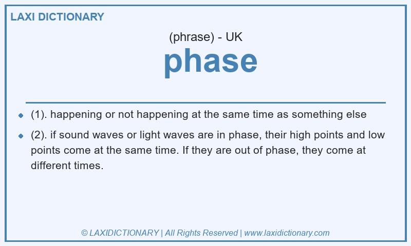 Definition phase in British English