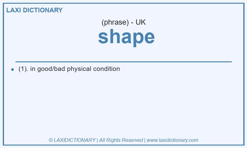 Definition  shape in British English