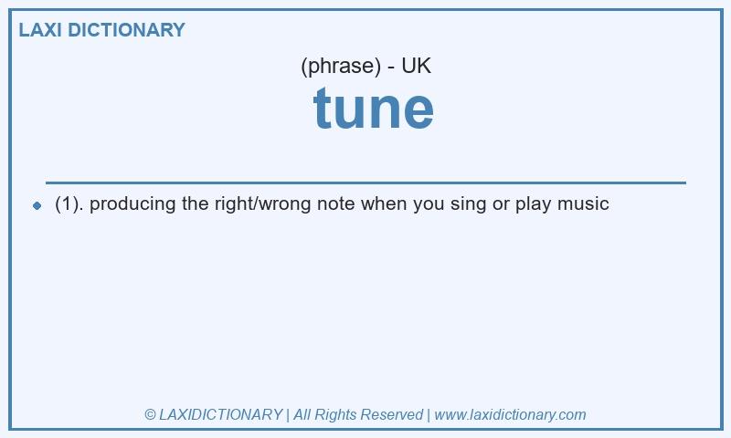Definition  tune in British English