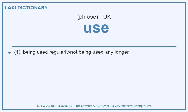 Definition use in British English