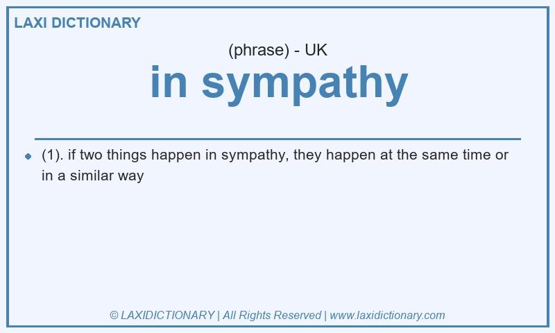 Definition in sympathy in British English