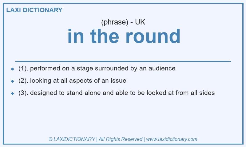 Definition in the round in British English